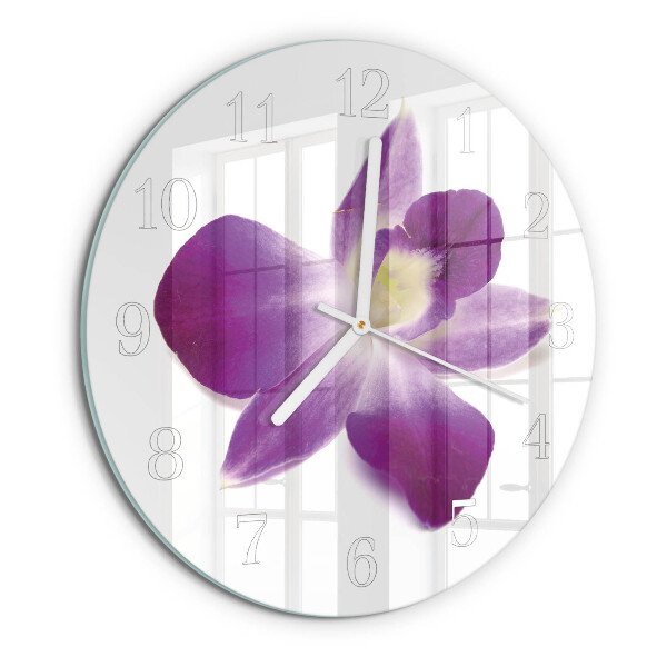 Reloj de pared redondo Flor de orquídea