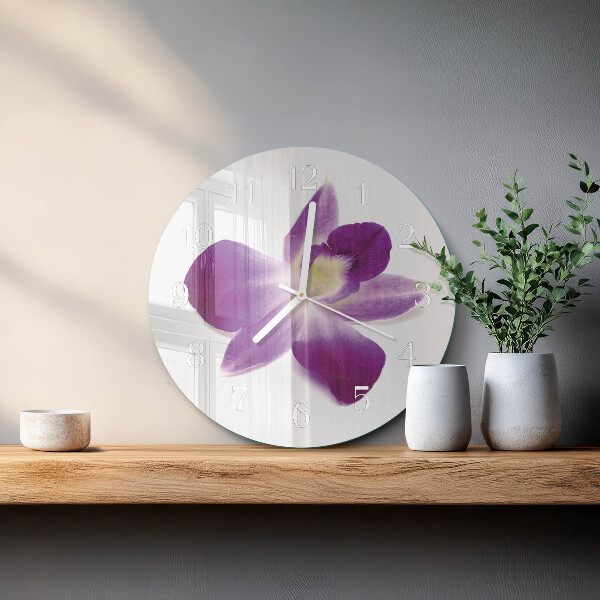 Reloj de pared redondo Flor de orquídea