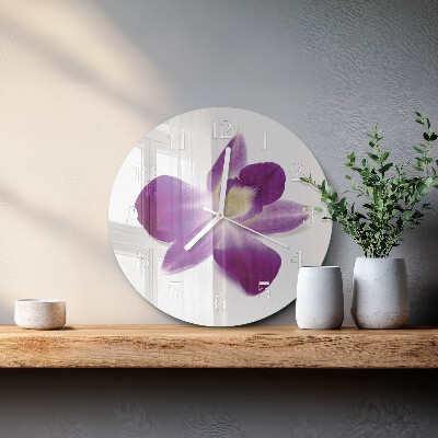Reloj de pared redondo Flor de orquídea