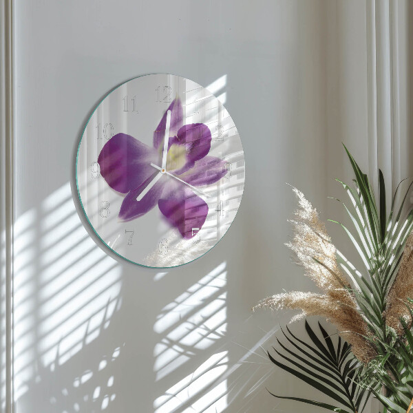 Reloj de pared redondo Flor de orquídea