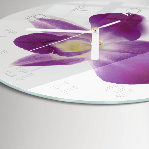 Reloj de pared redondo Flor de orquídea