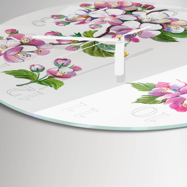 Reloj de pared redondo Flores