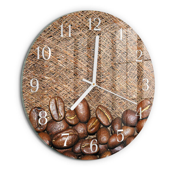 Reloj de pared redondo Granos de café