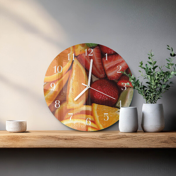 Reloj de pared redondo Fruta
