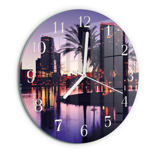 Reloj de pared redondo Palmeras de Florida