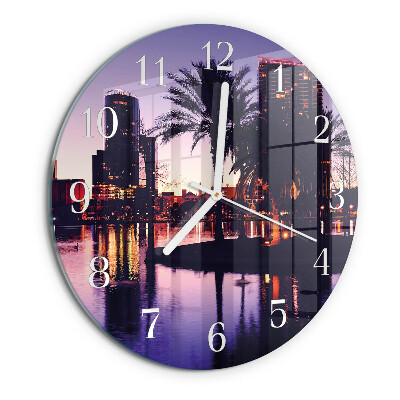Reloj de pared redondo Palmeras de Florida