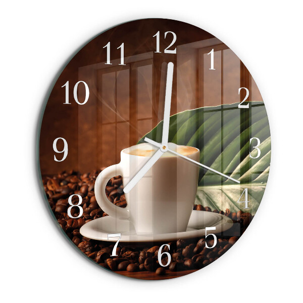 Reloj de pared redondo Taza de café