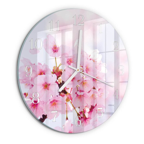 Reloj de pared redondo Flores