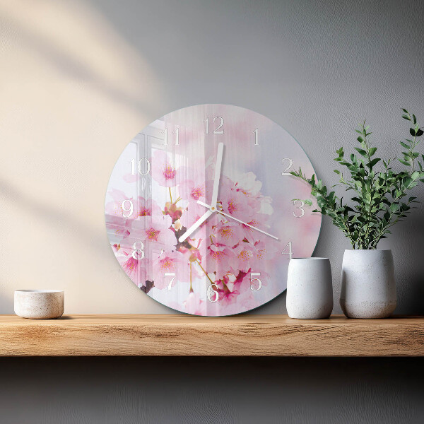 Reloj de pared redondo Flores