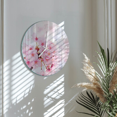 Reloj de pared redondo Flores
