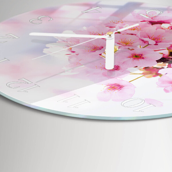 Reloj de pared redondo Flores