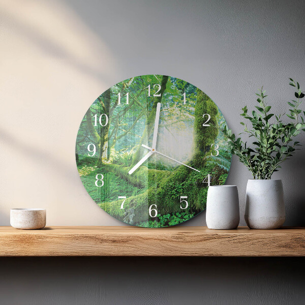 Reloj de pared redondo Musgo del bosque