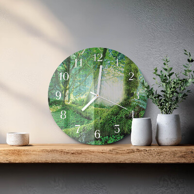 Reloj de pared redondo Musgo del bosque