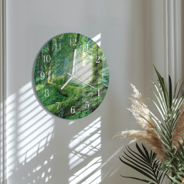Reloj de pared redondo Musgo del bosque