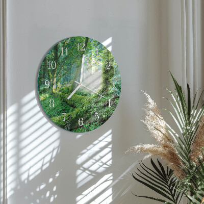 Reloj de pared redondo Musgo del bosque