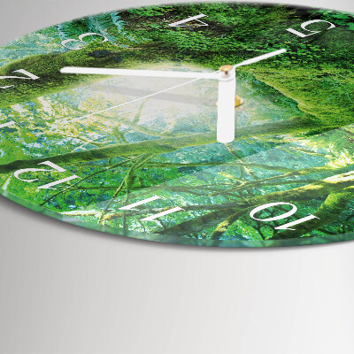 Reloj de pared redondo Musgo del bosque