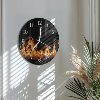 Reloj de pared redondo Fuego