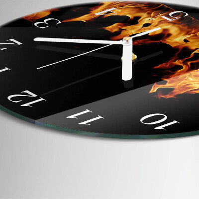 Reloj de pared redondo Fuego