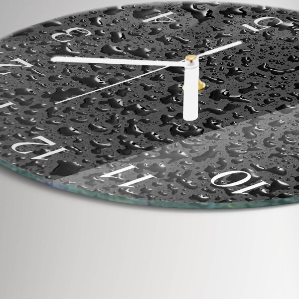 Reloj de pared redondo Gotas de agua
