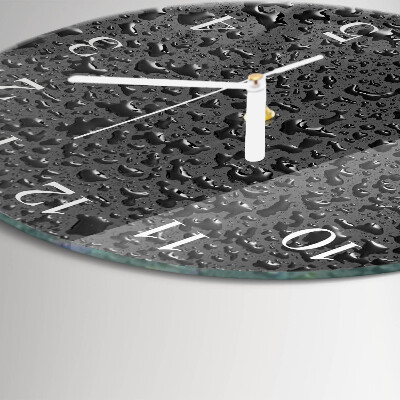 Reloj de pared redondo Gotas de agua