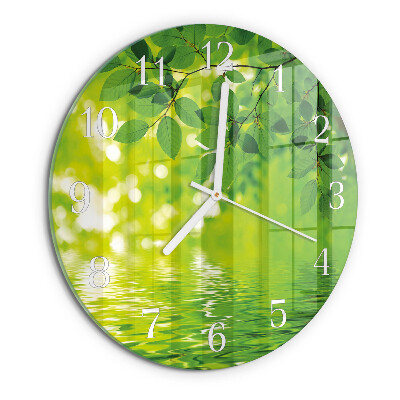 Reloj de pared redondo Hojas