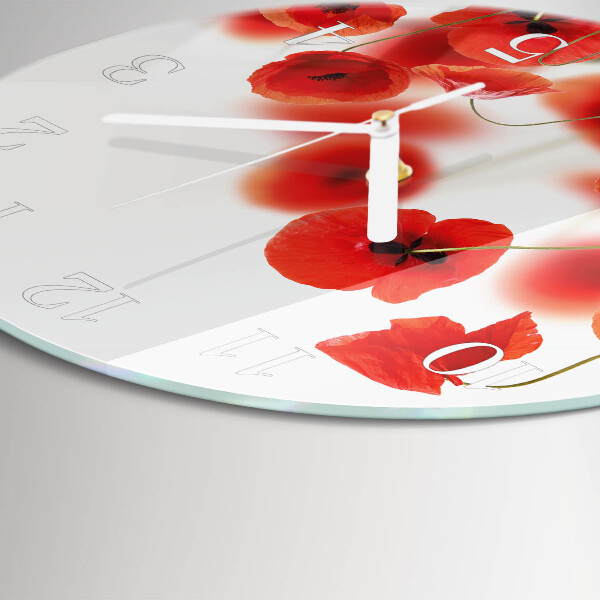 Reloj de pared redondo Amapolas