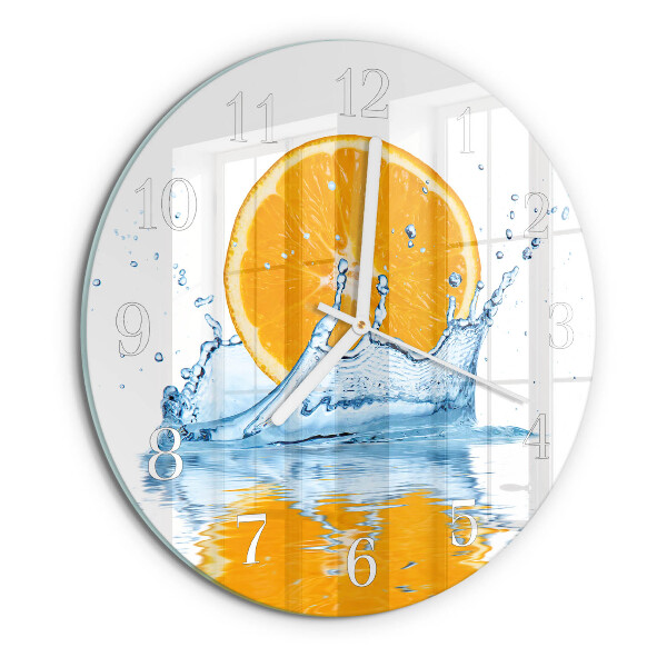 Reloj de pared redondo Agua de naranja