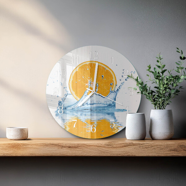 Reloj de pared redondo Agua de naranja