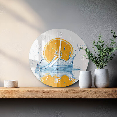 Reloj de pared redondo Agua de naranja
