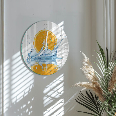 Reloj de pared redondo Agua de naranja