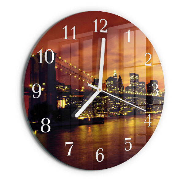 Reloj de pared redondo Puente horizontal