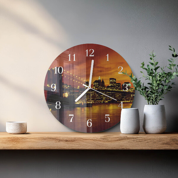 Reloj de pared redondo Puente horizontal