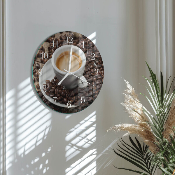 Reloj de pared redondo Taza de café