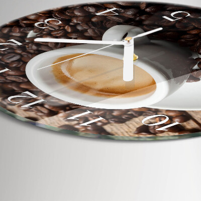 Reloj de pared redondo Taza de café