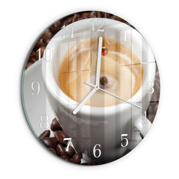 Reloj de pared redondo Taza de café