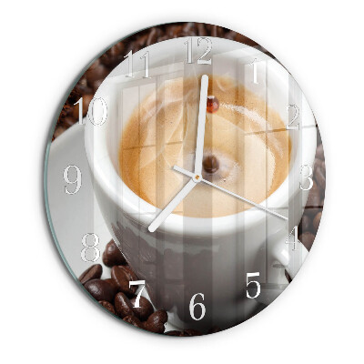Reloj de pared redondo Taza de café