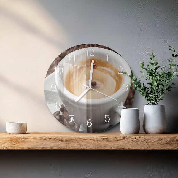 Reloj de pared redondo Taza de café