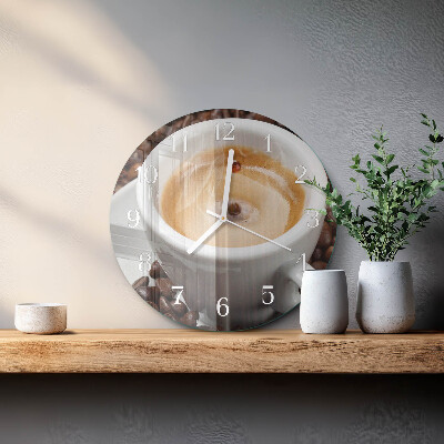 Reloj de pared redondo Taza de café