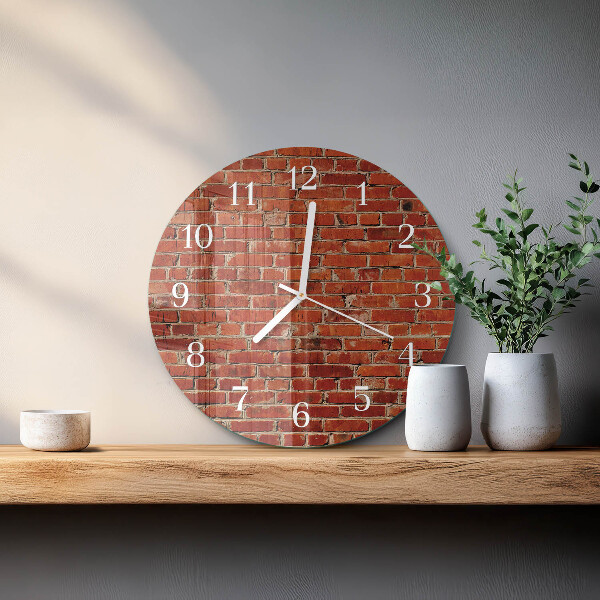 Reloj de pared redondo Muro de ladrillo