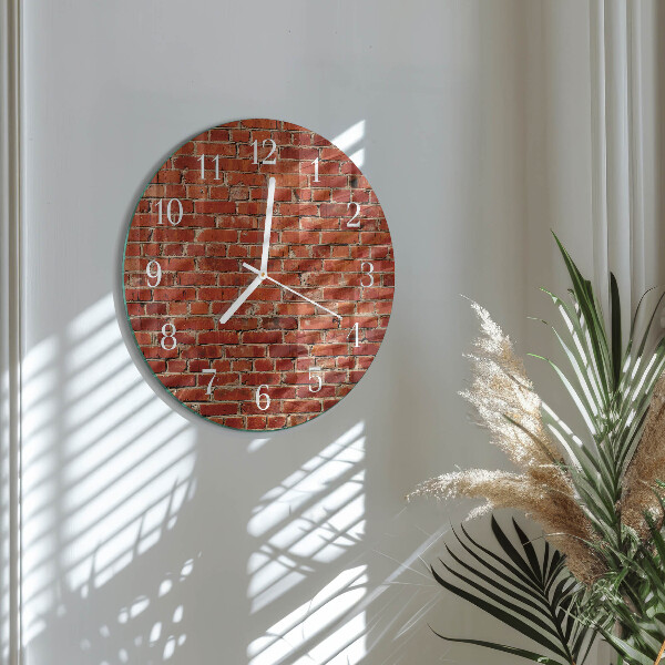 Reloj de pared redondo Muro de ladrillo