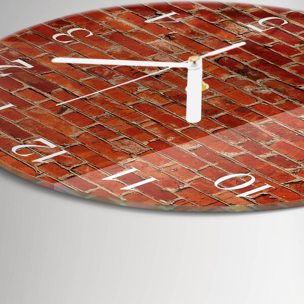Reloj de pared redondo Muro de ladrillo
