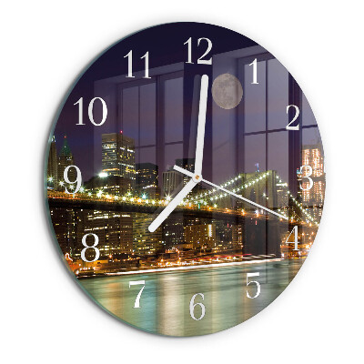 Reloj de pared redondo Puente horizontal