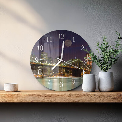 Reloj de pared redondo Puente horizontal