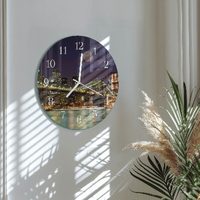 Reloj de pared redondo Puente horizontal