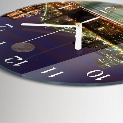 Reloj de pared redondo Puente horizontal