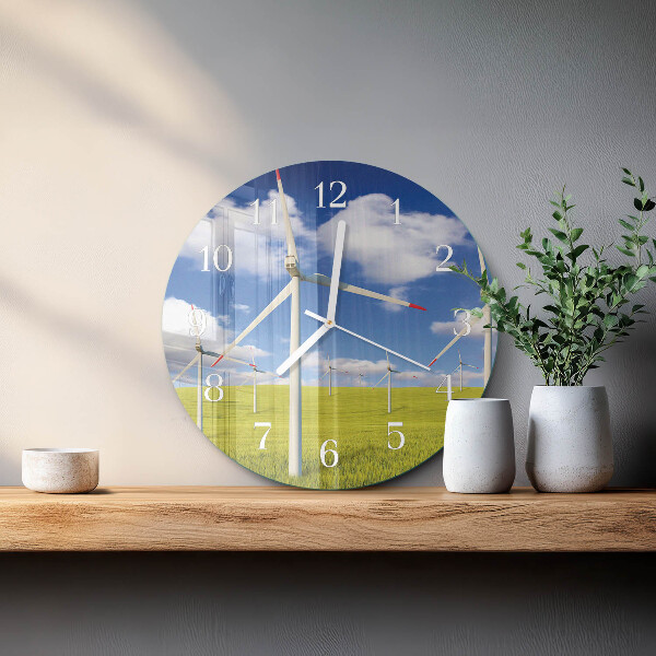 Reloj de pared redondo Parque eólico
