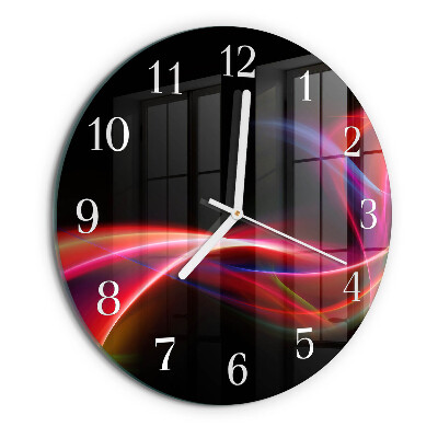 Reloj de pared redondo Líneas abstractas
