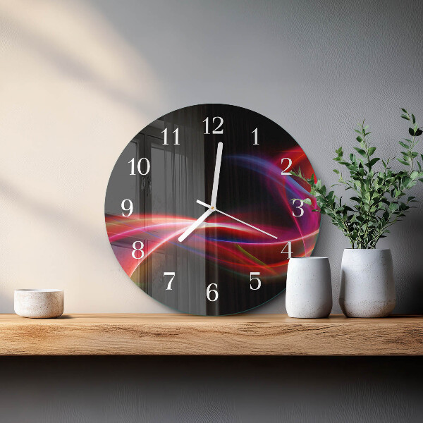 Reloj de pared redondo Líneas abstractas