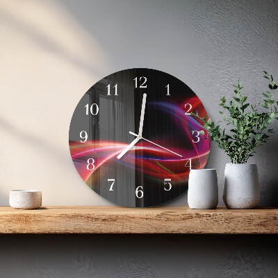 Reloj de pared redondo Líneas abstractas