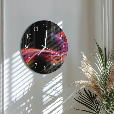 Reloj de pared redondo Líneas abstractas
